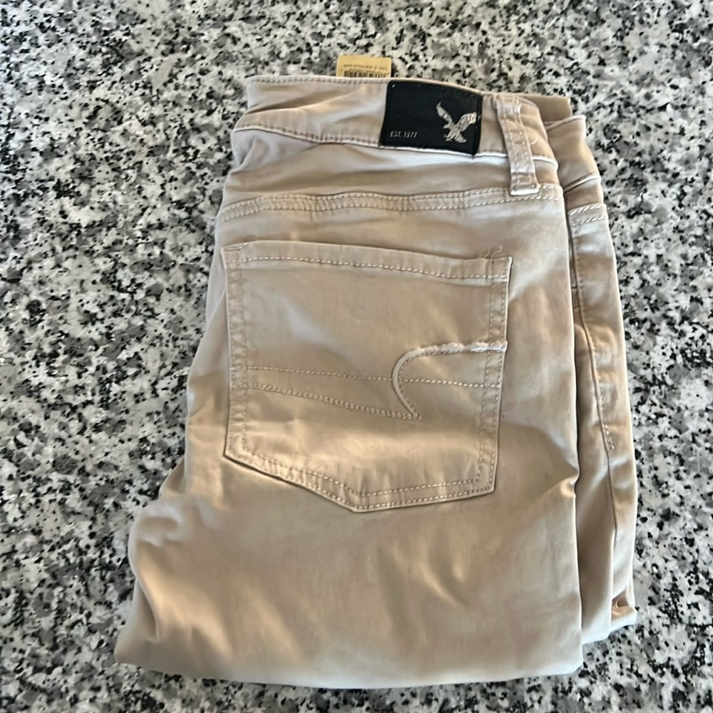 American Eagle- tan - jeggings- size 2